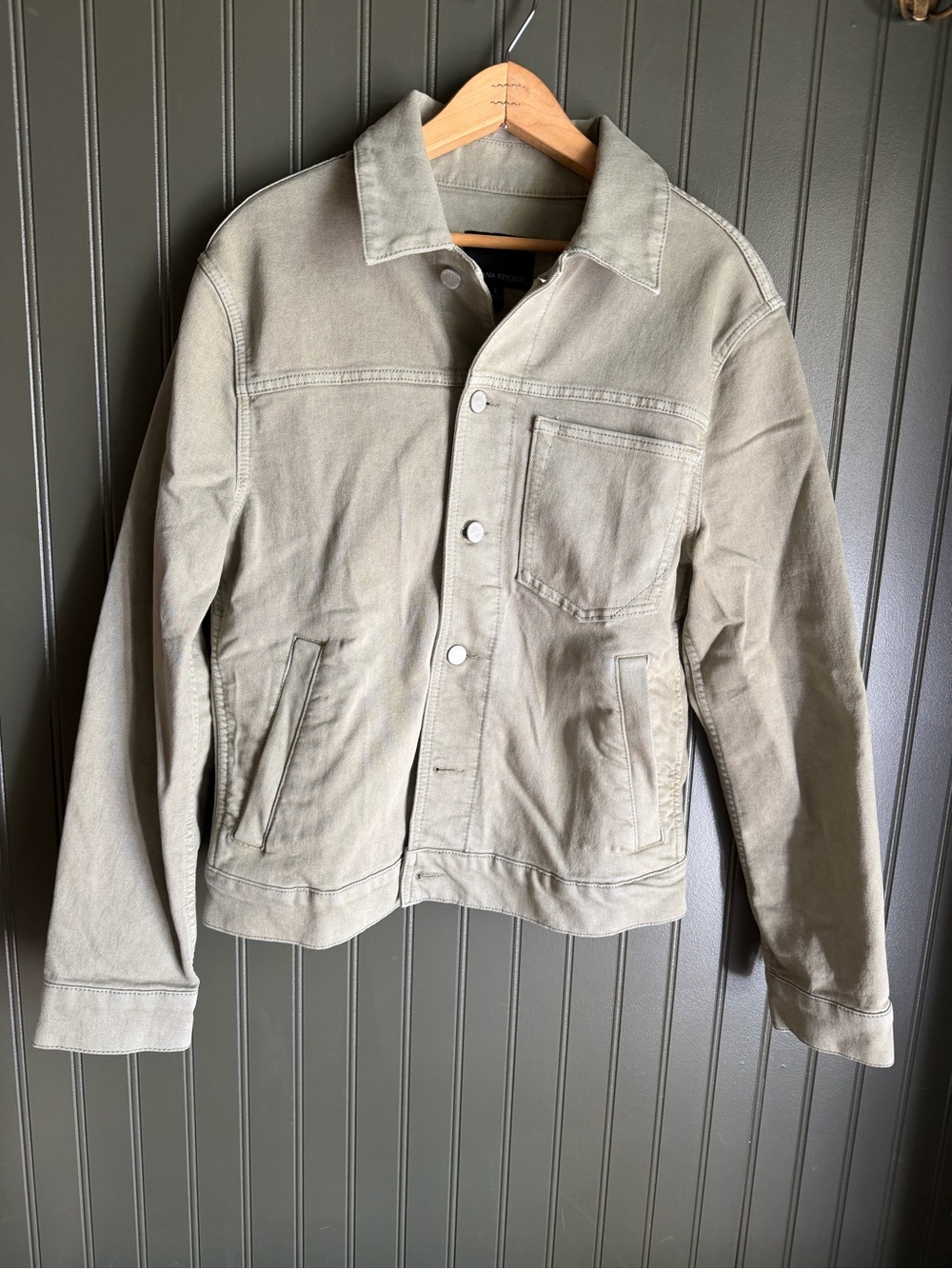 Banana Republic light green denim jacket